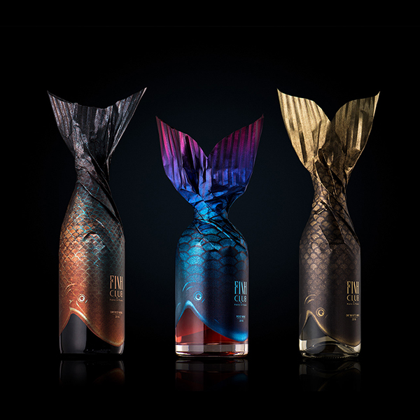 鱼形红酒包装设计 | 一款极具创意灵感的“海鲜”配酒，人间绝味