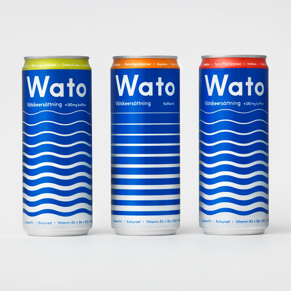 Wato功能饮料包装设计 | 一罐饮料竟然在货架上掀起如此大的波浪
